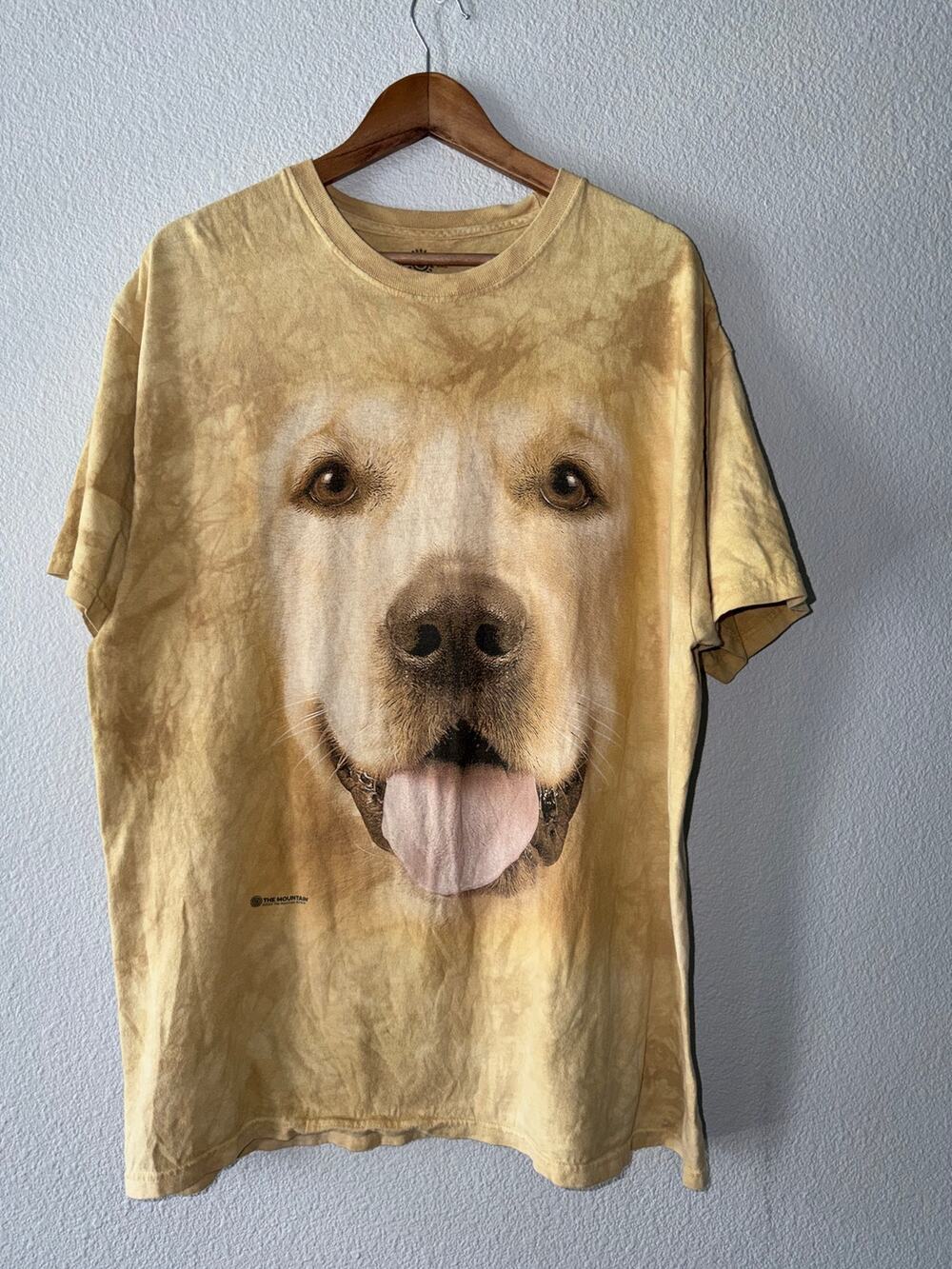 The Mountain Golden Retriever Face Tie Dye Graphic T-Shirt 2XL Dog Lover